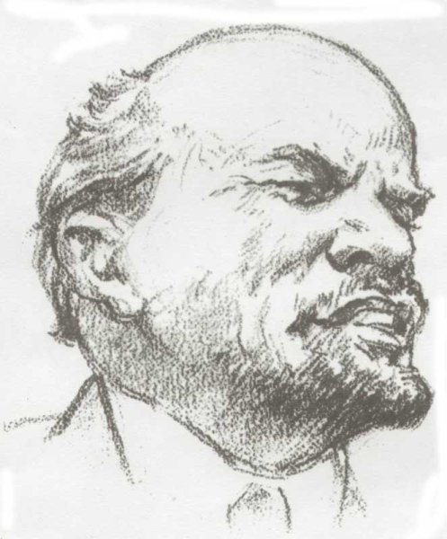 Портрет Ленина карандашом для начинающих