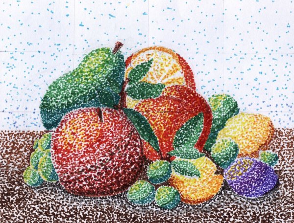 Точечная живопись пуантилизм