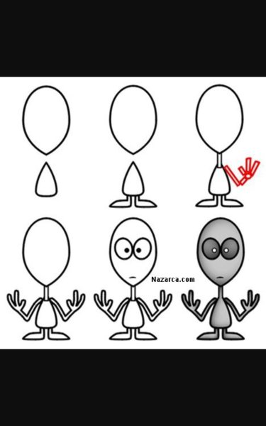 Трафарет инопланетянина