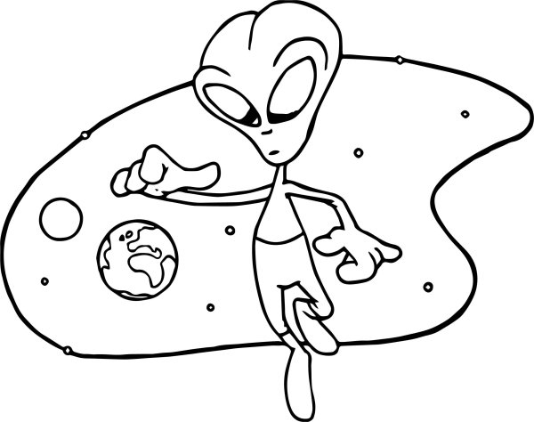 Трафарет инопланетянина