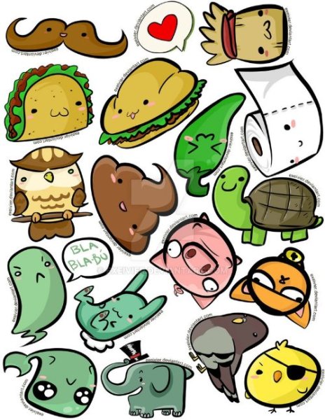 Милые наклейки