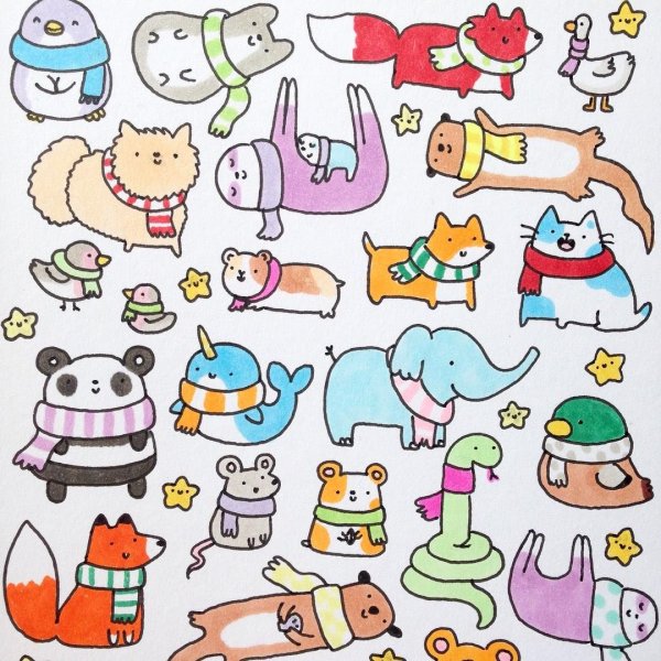 Легшкие рисунки длягнаклеек