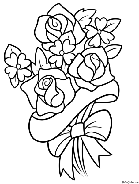 Букет рисунок карандашом