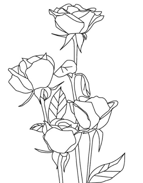 Раскраска букет цветов