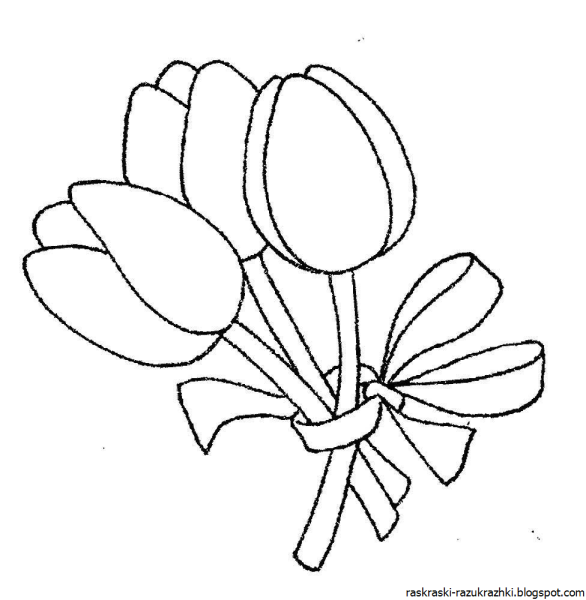 Раскраска цветы букет