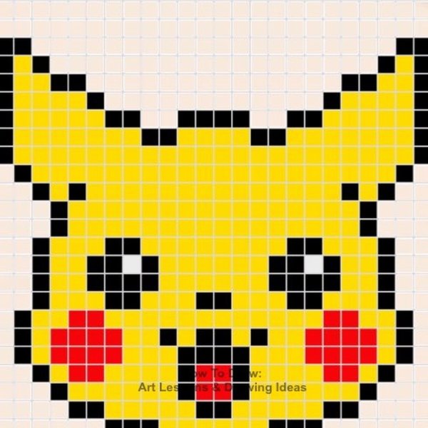 Пикачу по клеточкам