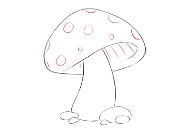 Грибы для срисовки карандашом легкие