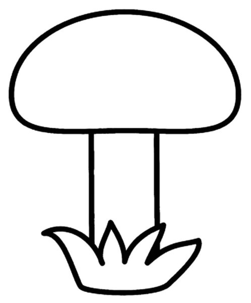 Контур гриба мухомора