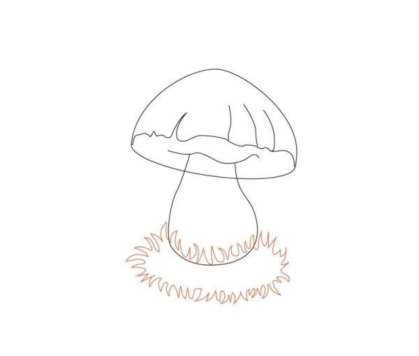 Рисование мухомор