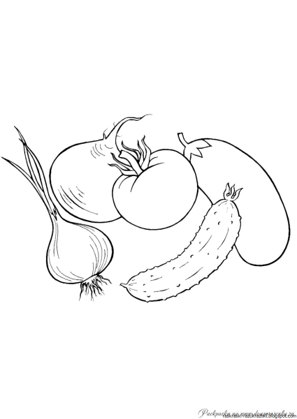 Рисование овощей и фруктов для детей