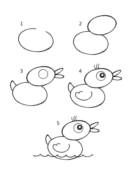 Пошаговые схемы рисования для детей