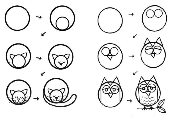 Схемы рисования для дошкольников