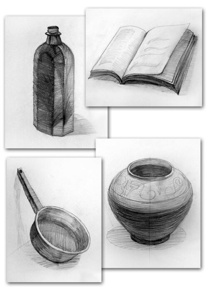 Зарисовки бытовых предметов