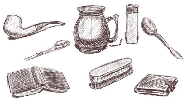 Наброски бытовых предметов