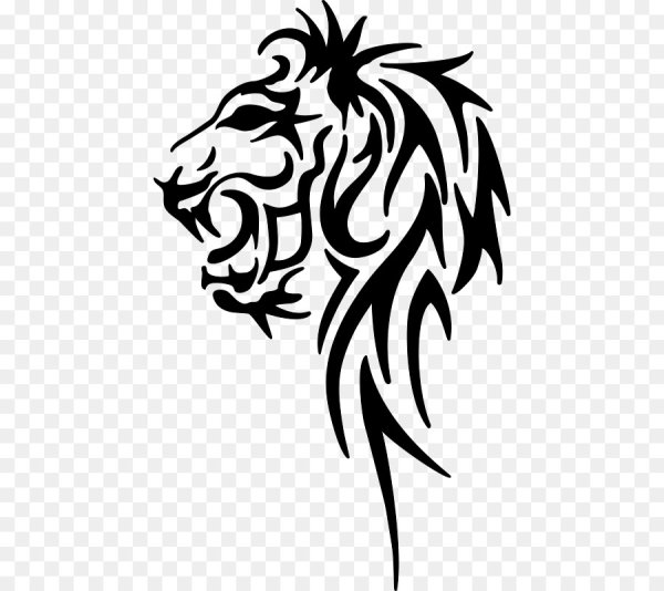 Трайбл Лев эскиз тату Льва