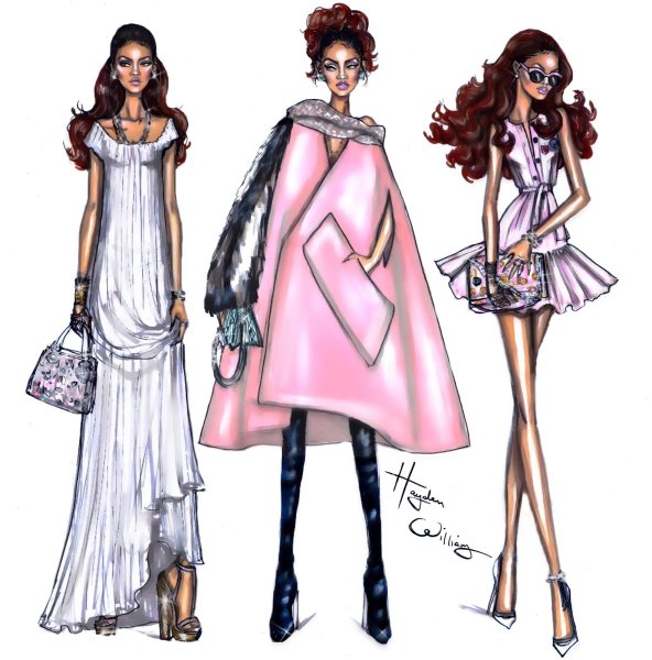 Мультяшные модные девушки