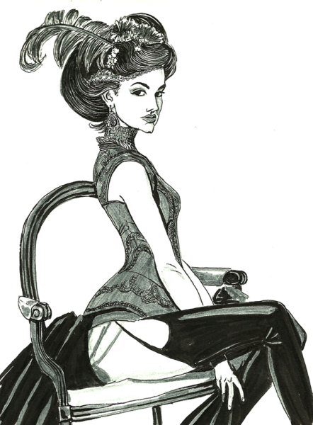 Женская шляпка силуэт