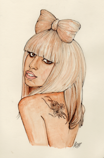 Контур девушки