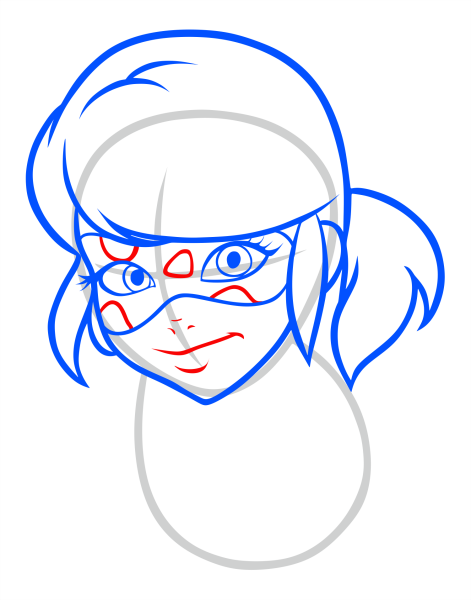 Нарисованная девушка в шляпке