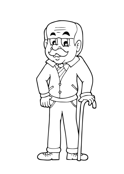 Как нарисовать дедушку