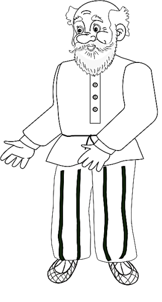 Раскраска дедушка