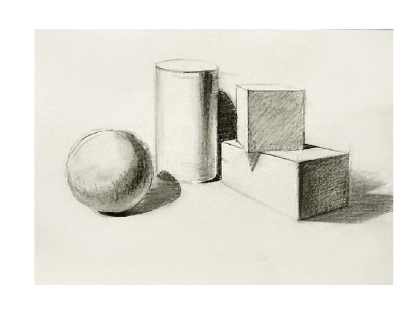 Натюрморт из геометрических предметов
