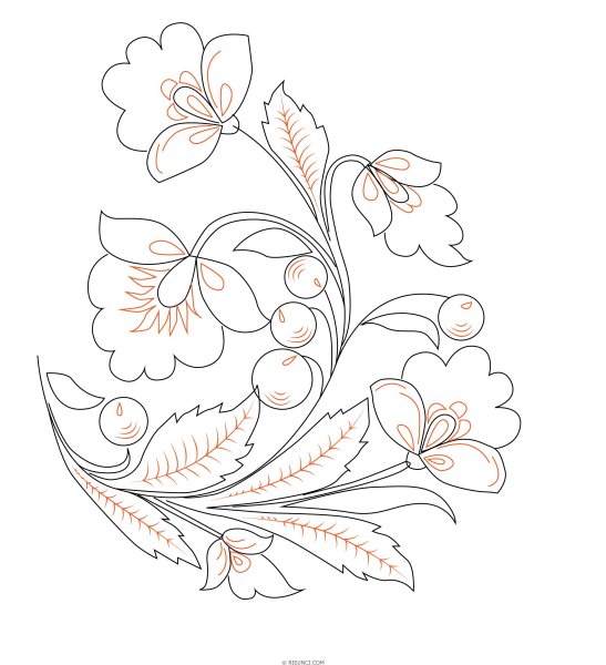 Роспись по дереву орнамент