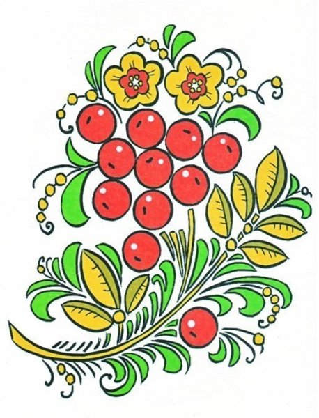 Хохламская роспись лёгкая