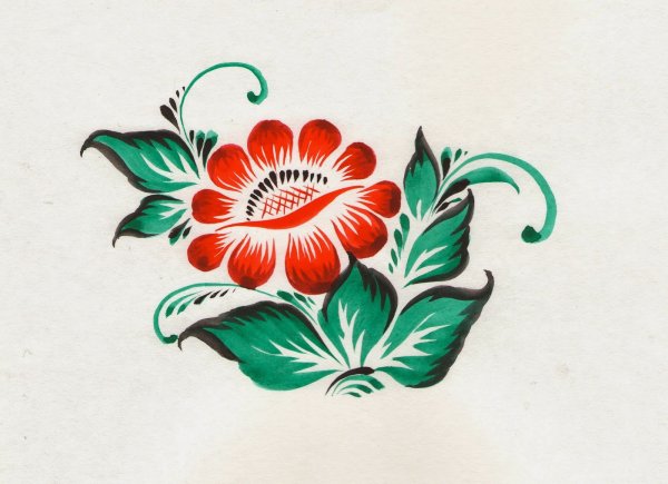 Элементы росписи цветы