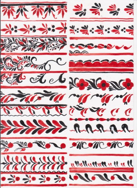 Хохломская роспись элементы росписи в полоске