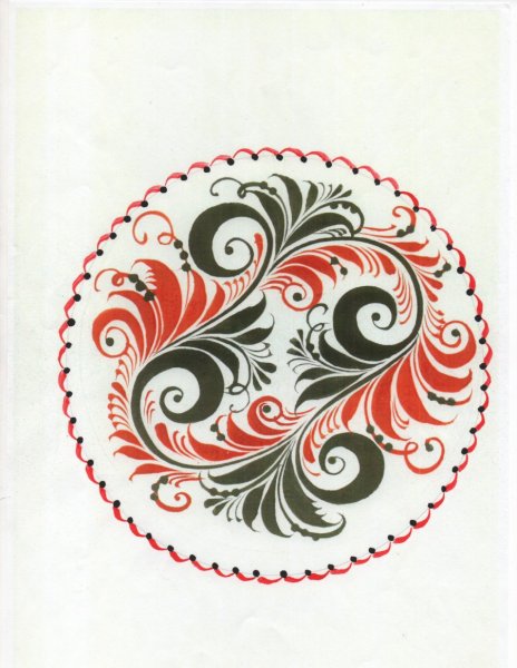 Хохломская травная роспись