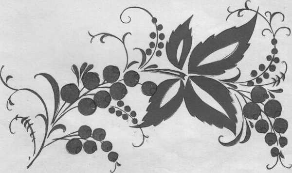 Узоры из цветов и листьев