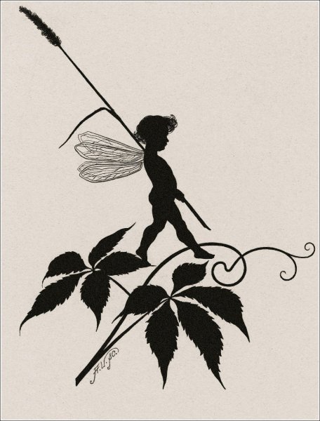 Девочка с зонтиком силуэт