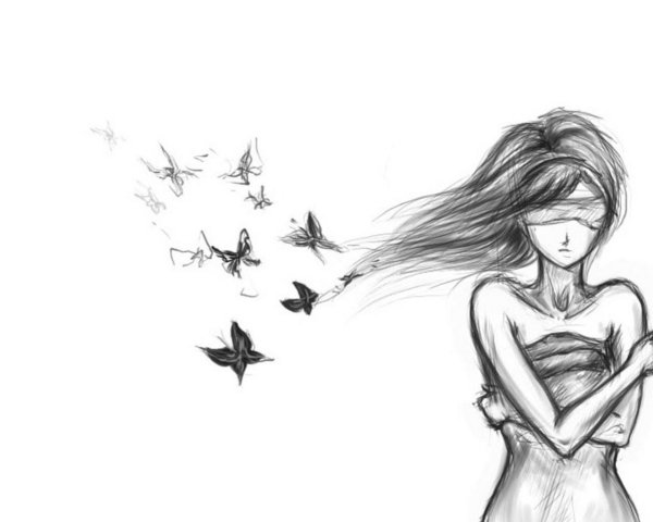 Рисунки девушек карандашом