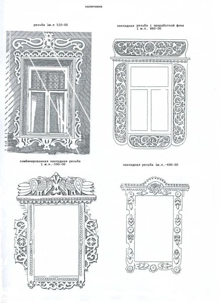 Орнамент для наличника на окна