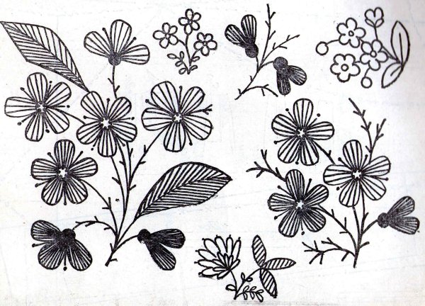 Вышивка цветов гладью для начинающих