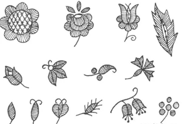 Вышивка гладью цветы схемы