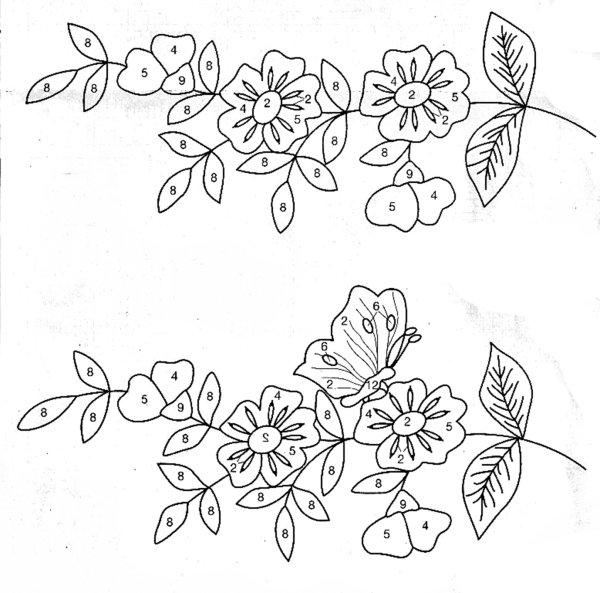 Вышивка гладью для начинающих цветы