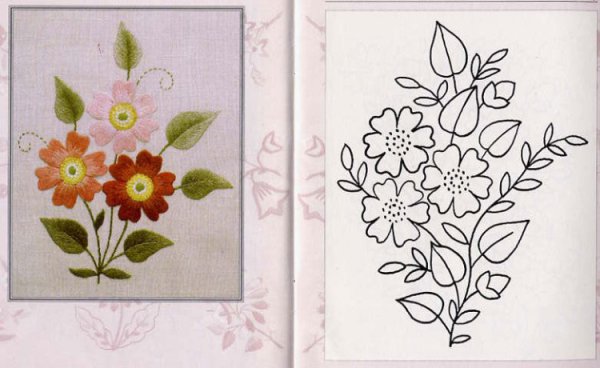 Узоры для вышивки гладью легкие