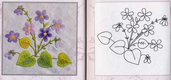 Простая вышивка тамбурным швом