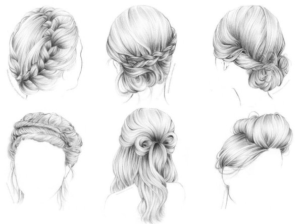 Эскизы причесок