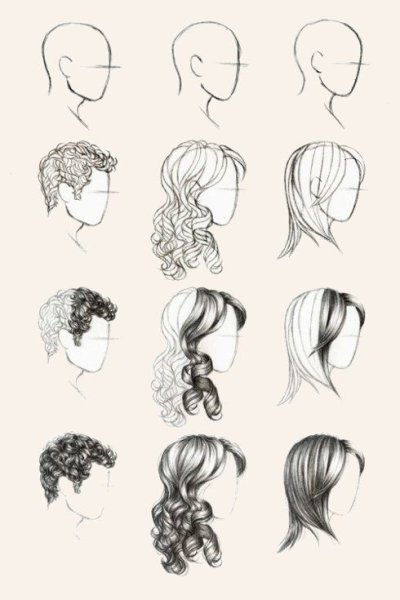 Прически карандашом