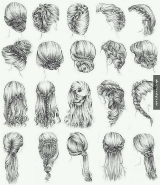 Эскизы причесок