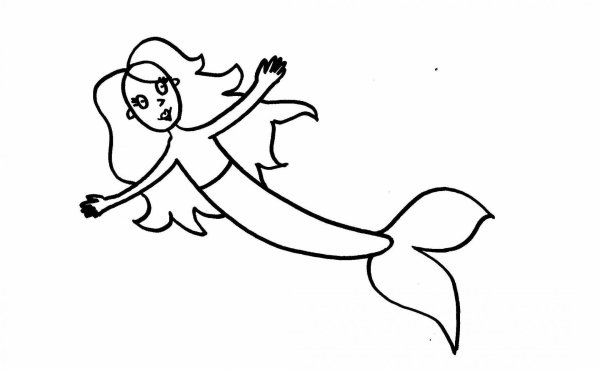 Русалка рисунок для детей