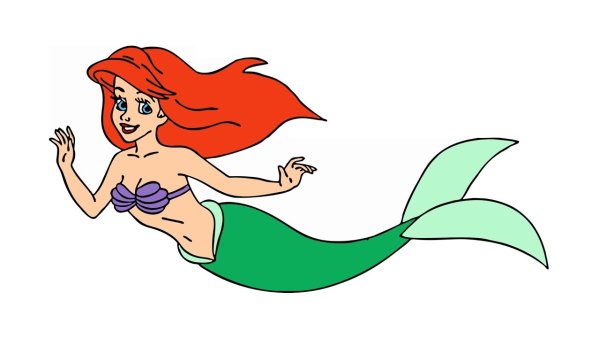 Нарисовать русалочку Ариэль