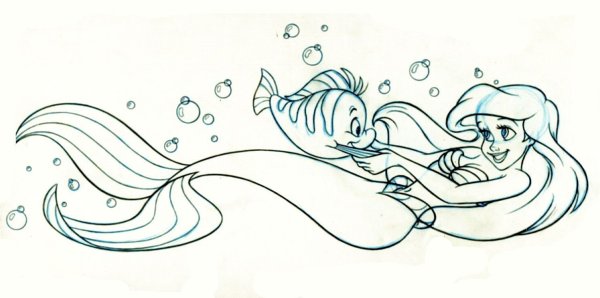 Русалка для срисовки