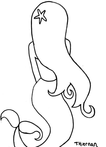 Поэтапное рисование русалки