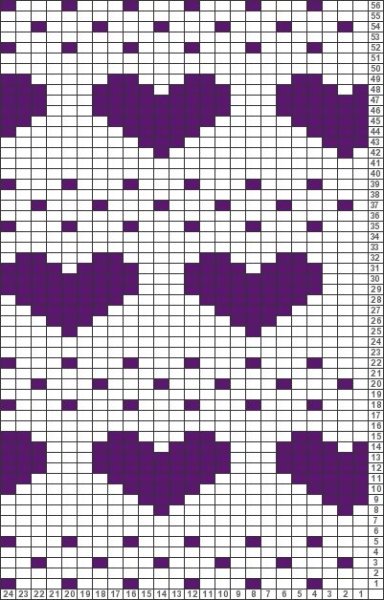 Узоры из лицев и изнаночн