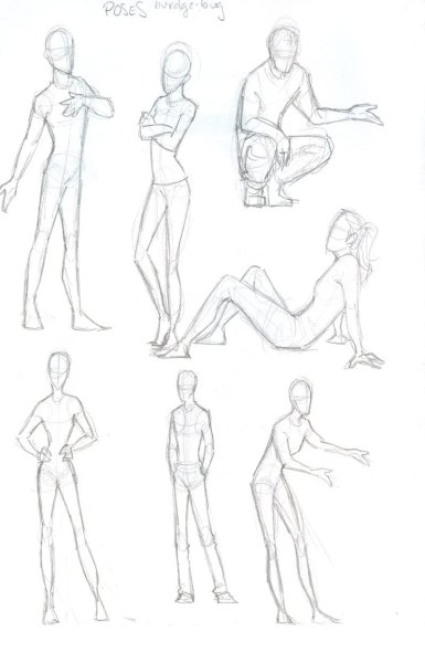 Различные позы для рисования