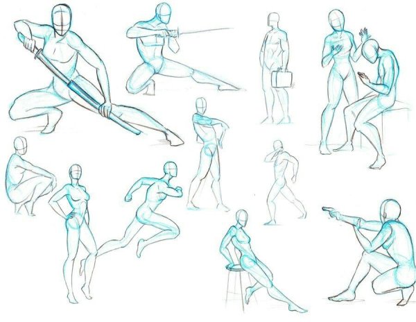 Разные позы для рисования